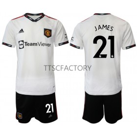 Camisolas de futebol Manchester United James 21 Criança Equipamento Alternativa 2022/23 Manga Curta